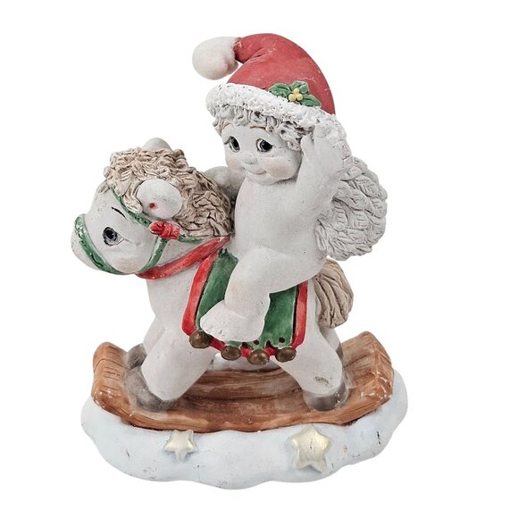 Dreamsicles Christmas Figurines Lot of 2 Snow Glad Friends Rocking Horse 2004 - Picture 5 of 10